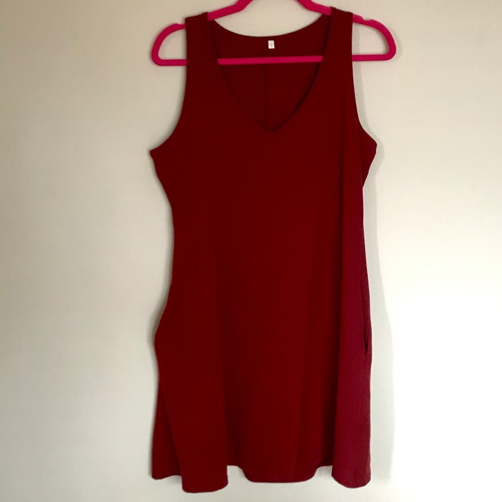 Red skater dress with pockets!